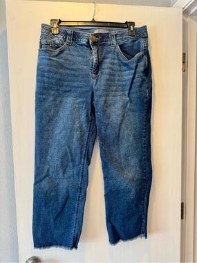 Wit & Wisdom Medium Blue Cropped Straight Jeans